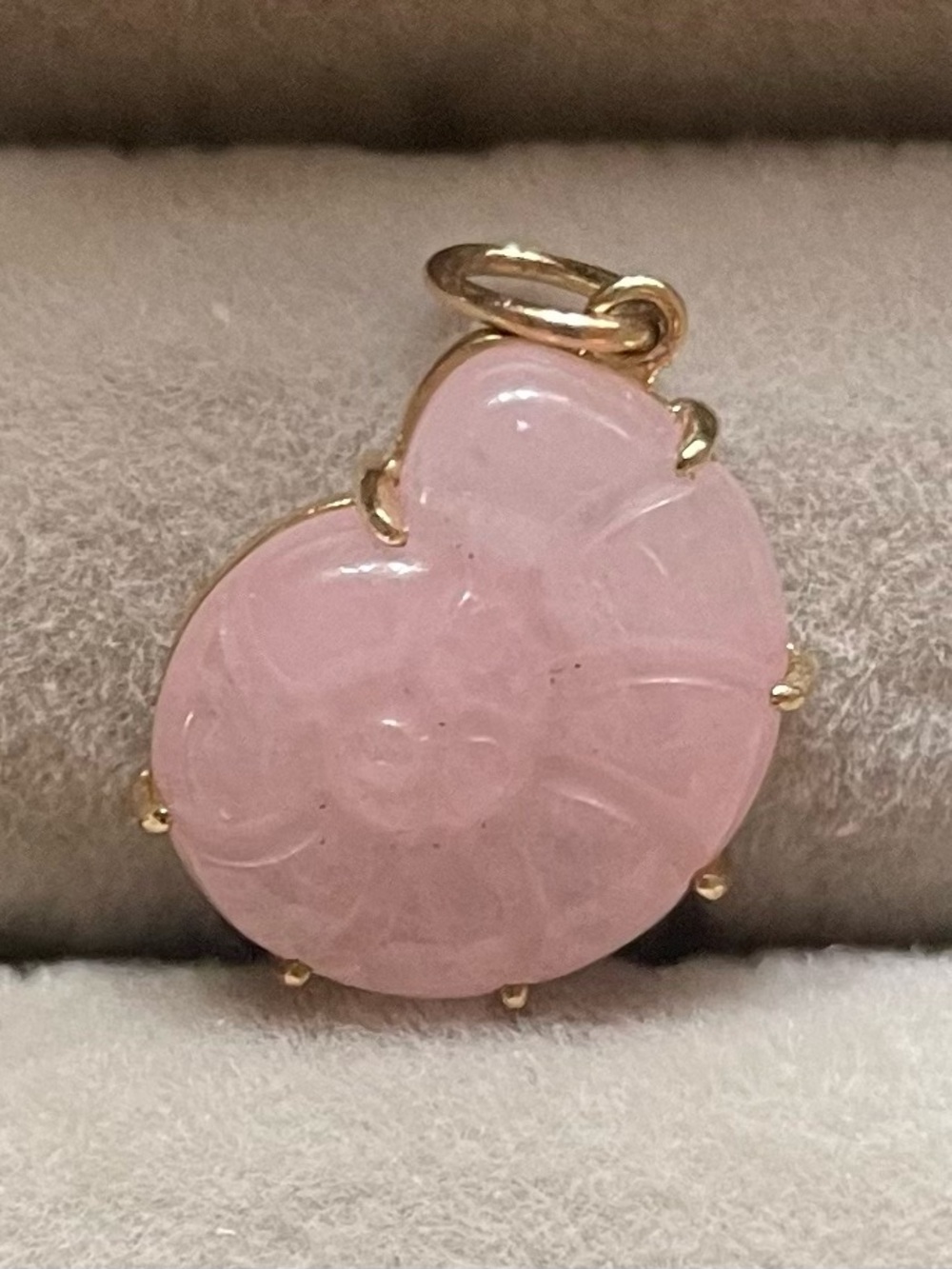 LOCAL ECLECTIC 9K Solid Gold Pink Seashell Charm Only OOAK by Family Gold